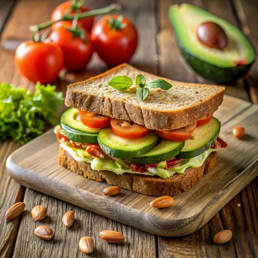 बादाम अवाकाडो सैंडविच